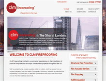 Tablet Screenshot of clmfireproofing.com